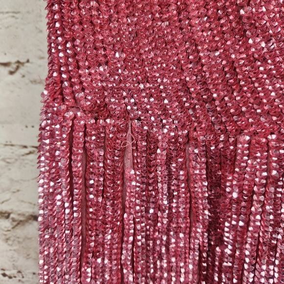 Retrofete Jill Sequin Mini Dress in Pastel Pink Size XL NWT Spaghetti Straps - Picture 13 of 13